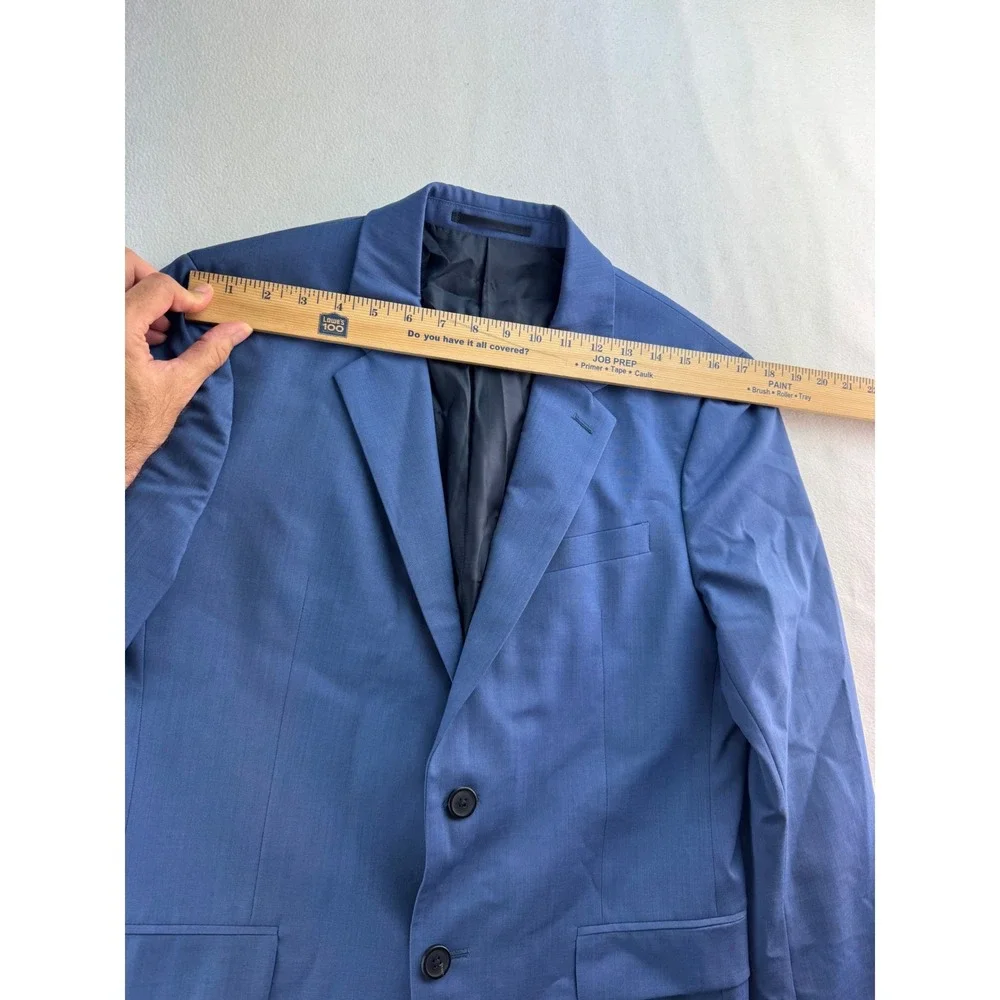 Theory Chambers New Tailor 2 Blue Wool Blend Suit Blazer Jacket Mens Size 38R - Picture 12 of 16